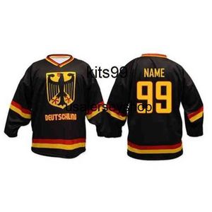 Team Germany Deutschland Hockey Jersey maschile cucite personalizza qualsiasi numero e maglie da nome