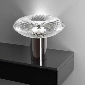 Lampy stołowe Nordic LED Water Ripple Lampa żelaza nowoczesna sypialnia dekoracja salonu el biurko oświetlenie nocne