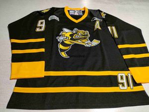 Anpassad CHL-vintage Sarnia Sting #91 Steven Stamkos Hockey Jersey Anpassa valfritt nummer och namn STITCHED OHL-tröjor S-5XL