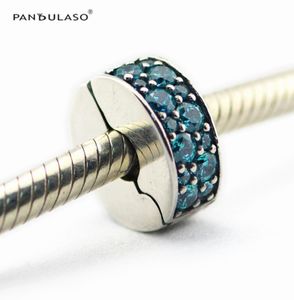 Distanziatore di eleganza verde verde acqua sterlingsilverjewelry perline adatta ai braccialetti pandora braccialetti fai -da -te perle integrali 7534856
