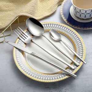 Dinnerware Sets Stainless Steel Cutlery Silverware Spoon Set Dinner Set Matte Gold Cutlery Knives Forks Spoons Dinnerware Set Eco Friendly 221203