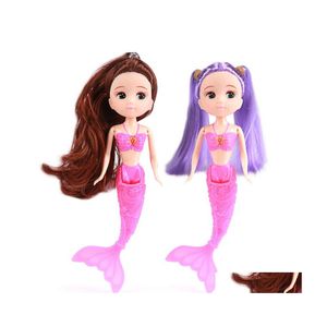Party Favor Doll 18Cm Children Educational Intelligence Family Crossing Dolly Creative Small Mermaid Princess Model Toys Factory Dir Dhpky