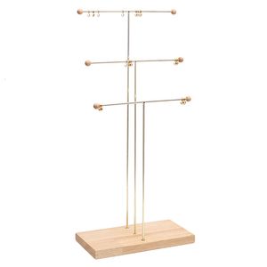 Smyckestativ Metal 3 Tier Tablettoparmband Halsbandsorganisatör Display Tree Holder 221205