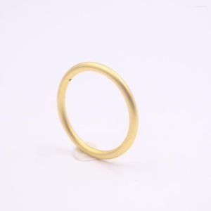 Cluster Rings Gold 999 Real 24K Yellow Ring For Women 3D Hard Polish Surface Woman's US 6