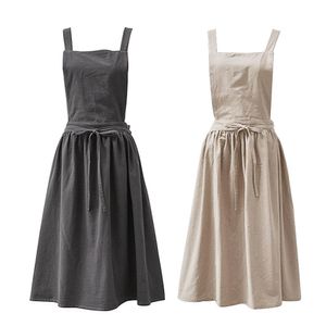 エプロンノルディックシンプルな花屋コットンリネンガーデニングコーヒーショップ料理用ベーキングレストランPinafore 221203