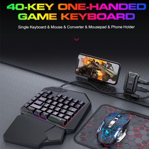 T19 40-Key One-Handed Game Keyboard Throne Suit Mobile Game Hand 40 Speed Adjustable