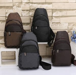 Men Shoulder Bags Pu Leather Waist Packs Sling Bag Crossbody Outdoor Sport Shoulder Chest Daily Picnic Canvas Messenger Pack