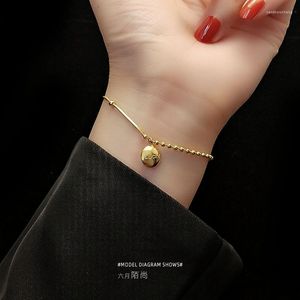 Link Bracelets 2022 Arrival Light Luxury Snake Chain Good Luck Gold Bead Bracelet Woman 316 L Stainless Steel 18K Accessories Not Fade