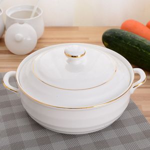 Sopa Pots LargeCapacity 14L Towla de cerâmica ensopado Binaural com arroz de tampa Phnom Penh Serving S 221203