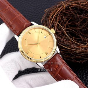 Herr automatiska designer bälte klassisk stål urtavla 38mm titta på lysande simning safir montre de lux armbandsur