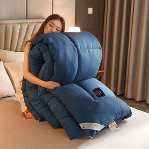 Comforters sätter vinter quiltad filtgås ner täcken täcke 3d bröd täcke täcke täcke hela säsongen lyx filtar 100 bomull 221203