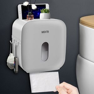 Portarotolo per carta igienica Supporto per montaggio a parete impermeabile Vassoio per mensole Scatola portaoggetti per tubi in rotolo Creative Tissue Home 221205