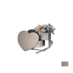 Decorative Flowers Wreaths 2021 Heart Shaped Double Layer Rotate Flower Chocolate Gift Box Diy Wedding Party Decor Valentine Day P Dhbzp