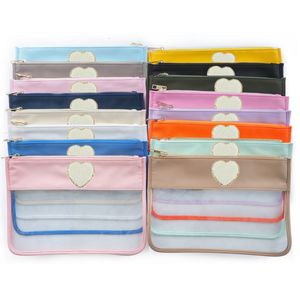 s Cases Letter Patches Transparent PVC Clear Travel Make up Cosmetic Pouches Snacks Bag Organizer Factory Direct Sell 221205