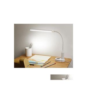 Lampade da tavolo Lampada da tavolo con clip per occhi a LED Tipo di plug-in da comodino Dimmerabile Regalo per bambini bianco Luci notturne adorabili Illuminazione con consegna a goccia Oteyd per interni