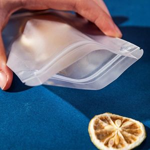 Frosted Zip Plastic Bag Flat Zipper Self Reclosable Poly Bag Food for Gift Packaging Bags