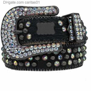 Modegürtel für Damen Designer Herren Bb Simon Strassgürtel mit glitzernden Strasssteinen als Geschenk caritas01