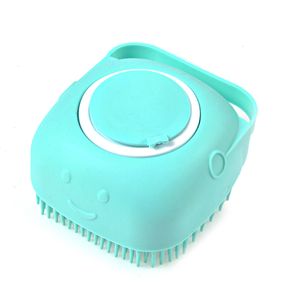 Bathroom Dog Wash Bath Brush Massage Gloves Soft Safety Silicone Comb with Shampoo Box Pet Dogs Brush zxf86