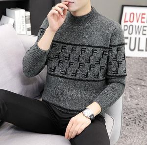 New Fashion Sweater Mens Pullovers Thick Slim Fit Jumpers Knitwear Winter Korean Style Casual Clothing