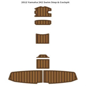 2012 Yamaha 242 Swim Platform Cockpit Pad Boat EVA Foam Faux Teak Däck Golvmatta