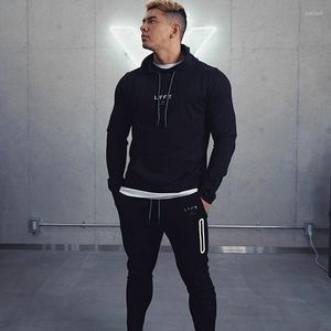 Men's Hoodies 2022 Men Cotton Casual Hoodie Street Body-building Wear Gym Sweatshirts Skateboard Unisex Pullover Male Black Clothing