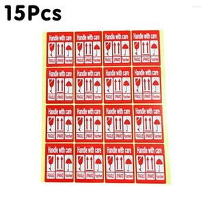 Gift Wrap 15 Sheets Fragile Warning Label Self-adhesive Sticker Up Care Keep Dry With Handle And Packa C8k2