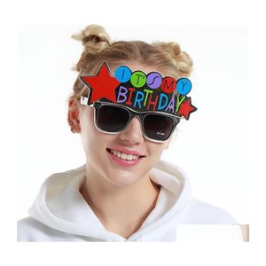 Other Event Party Supplies Its My Birthday Sunglasses Banquet Decorate Creative Funny Glasses Siery Masquerade Ball Prop Novelty E Dhjsc