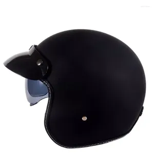 Motorcykelhjälmar Wanli Brand Casque Moto Capacete Helmet Vintage High Quality 3/4 Open Face Scooter Dot