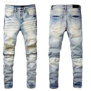 Jeans masculino moda masculino legal designer de luxo jeans calça angustiada motociclista raspada azul jean jean slim fit size 28-40jdf8