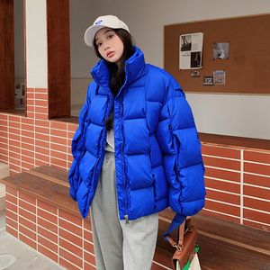 Piumino da donna Parka Giacca imbottita in cotone caldo spesso Autunno Inverno Manica lunga Modello lavorato a maglia Cappotto trapuntato Lady Tinta unita Capispalla 221205