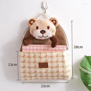 Storage Bags Cute Cloth Miscellaneous Bag Wall-mounted Student Multi-layer Key Wall Hanging Behind The Dormitory Doo