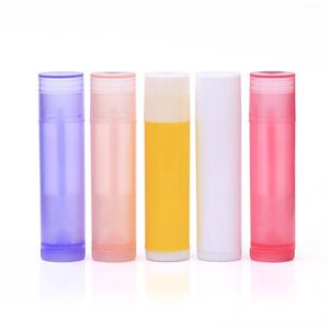 5G DIY Tomt läppstift Lip Gloss Tube Balm flaskor Behållare med lock Färgglatt kosmetiskt prov