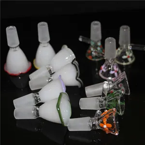 Narghilè Beracky 2 Stili US Colore Parrucca Wag 14mm Maschio Ciotole di vetro per tabacco Bong Ciotola Pezzo Bong d'acqua Dab Oil Rigs Tubi per fumatori