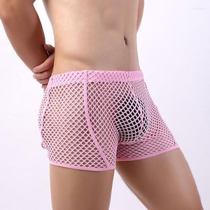 Underpants 2022 Sexy Mesh Herren Höschen hohl G-String-Boxer durch die Unterwäsche Versuchung Low-Taisten erotische Dessous durch