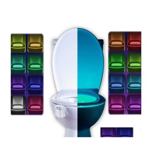 Luci notturne Toilet Night Light 2Pack di Ailun Motion Activated Led 8 colori che cambiano ciotola Nightlight per bagno Batteria non inclusa Otwka