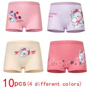 Panties 10 Pieces lot Design Children s Girls Cotton Soft Pretty Cartoon Unicorn Child Underwear for Kids Boxer Breathable 221205