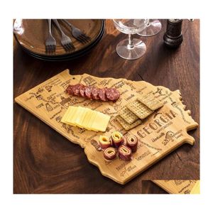 Meat Poultry Tools Mtifunctional Tool Bamboo Destination Serving And Cutting Board Pennsyania Design Kitchen Cut Meat Vegetables T Dhgxr