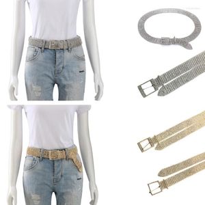 Belts Glistening Waist Belt Chain Idol Costume Blingbling Rhinestones Skinny Banquet Body Chains For Finery Mini Skirt Jeans