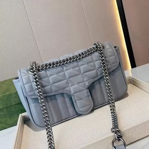 Panie Crossbody Designer Torby Kobiety łańcuchowe torba na ramię torebka klasyczne litery srebrne sprzęt styl z pudełkiem