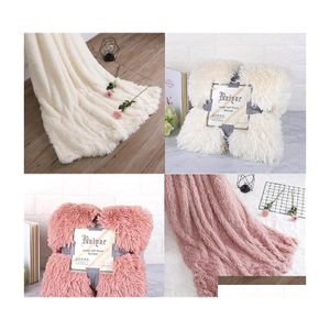 Blankets Double Faced Veet Kids Blanket Autumn And Winter Thickening Children Pv Plush Gift Woollen Blankets 17Yx J2 Drop Delivery H Dho5R