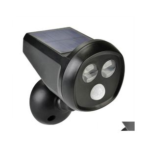 L￢mpadas de parede ao ar livre Brelong solar 2led Super Bright Spotlight Owl Induction Wall Light With Sensor de movimento Drop ￠ prova de intemp￩ries OTVQP