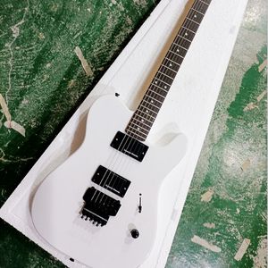 6 струнных белая электрогитара с планом из розового дерева Floyd Rose Настраиваемая