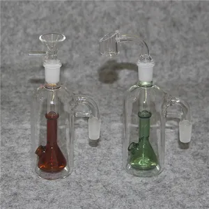 Glass Ash Catcher Bong Hookah Ashcatcher Water Pipes Bongs 14mm 18mm Heavy Dab Oil Rig Rökning Tillbehör