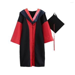 Kläderuppsättningar 1 Set Graduation Uniform Anti-Deformed Dress Breattable Polyester Elegant Festive Academic for Unisex