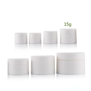 Verpackungsflaschen Hohe Qualität 15g 30g 50g weiße kosmetische Cremedosen aus Kunststoff mit Deckel Leere Lotion Batom Container Probe