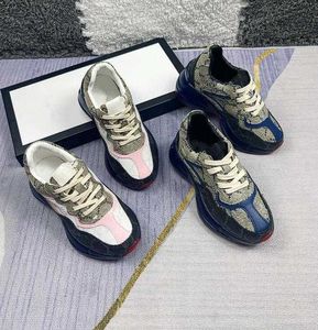 Skor casual designer läder casual ess italienska äkta barn sko bekväma mode barn sneakers storlek 26 35