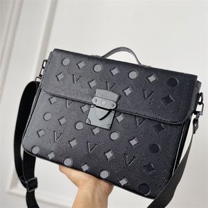 Designer Laptop Bag Mens Briefcase Women Handbag Lock Letter Fashion Leather Messengers Bags Brand Luxury Cross Body Bag