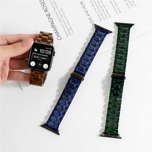 Smart Straps Magic Resin Glitter Wrist Strap Link Bracelet 3 Bead Watchband Band Steel Buckle for Apple Watch 38 40 41 42 44 45mm 49mm iWatch Series Ultra 8 7 6 SE 5 4 3 2