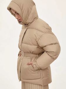 Kadınlar Down Parkas Kış Ceket Ceket Kadınlar Günlük Haki Koreli Pamuklu Kapüşonlu Sıcak Ropa Mujer Invierno Puffer 221205