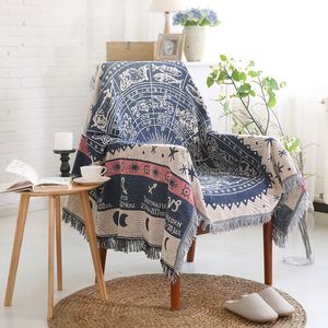 Blanketnordic Capa completa Carta moderna sofá malha Jacquard Thread Throw Tassel Blanket Bedet Viagem Casual Blankethome Têxtil 221203